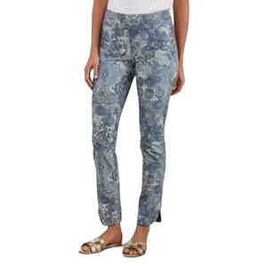 Soft Surroundings La Medina straight leg pants bluestone - PXS